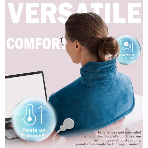 Heating Pad for Neck and Shoulder, Heating Pad for Pain Relief, Christmas Gifts for Dad, Men, Women Mom, Dad Husband Fathers Day Birthday Gifts, 6 Heat Settings Auto-Off Home Office