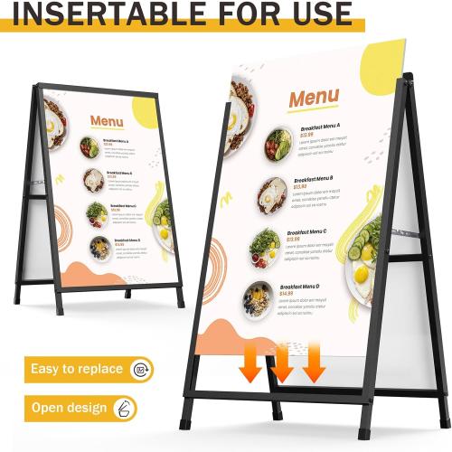 Relx A Frame Signs 24x36 Inch Outdoor, Heavy Duty Sandwich Board Signs, Double-Sided A Frames Sign Holder Business for Outside(Frame only).