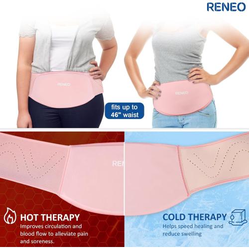 RENEO Ice Pack for C Section Recovery Must Have, Gel Belly Band, Pink
