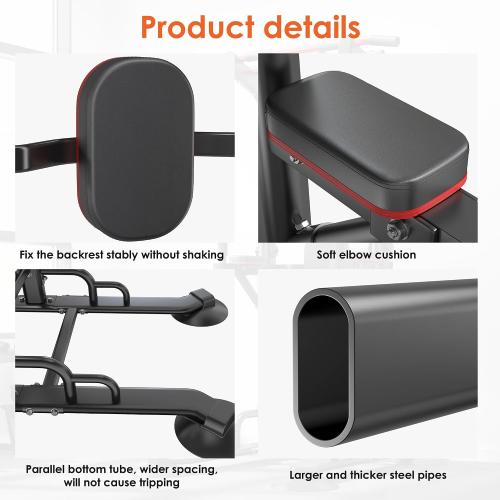 SogesPower Pull Up Bar Station Power Tower,12-Level Adjustable Multi-Function Pull Up Dip Station for Home Gym, Pull Up Bar Stand Dip Bar Strength Training Fitness Equipment