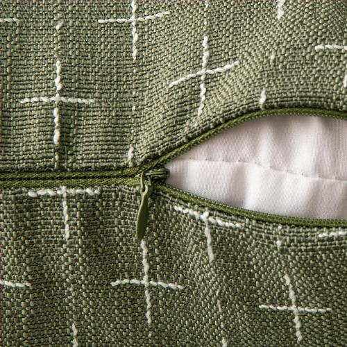 MIULEE Pack of 2 Decorative Vintage Burlap Linen Throw Pillow Covers Modern Farmhouse Pillowcase Rustic Woven Textured Cushion Cover for Sofa Couch Bed 18x18 Inch Olive Green