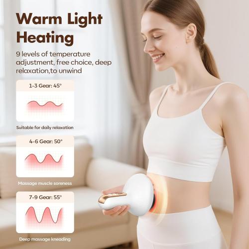 Lymphatic Drainage Massager & Anti Cellulite Massage Tool,New Smart Cupping Massager,Helps Reduce Stretch Marks & Cellulite,for Belly, Arms & Legs,Body Sculpting Machine with Heat & Vibration