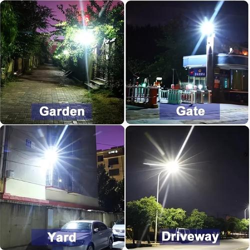 [Ultra-Bright Solar Light] 1/2/4pcs 192/504 LED Solar Street Light - Wide Angle Motion Sensor, Remote Control, Dusk to Dawn, Energy-Efficient, Adjustable for Commercial Area, Parking Lot, Yard
