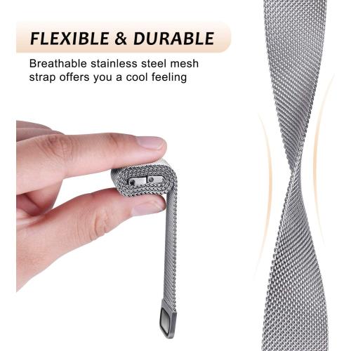 Watch Bands 20mm 22mm Quick Release Watch Strap, Stainless Steel Mesh Replacement Strap for Women Men