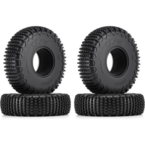 INJORA 1.9 XHX Pin Tires - S5 122 * 36mm Wheel Tires for SCX10 TRX4 1/10 RC Crawler Car Upgrade
