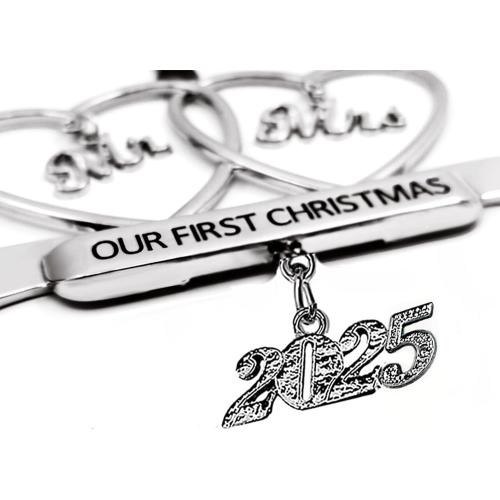 Christmas Ornament 2025 Our First Married Ornaments Mr Mrs Tree Decoration Wedding Gifts Couple Xmas Bridal Shower Newlywed Gift 1st Keepsake Unique Gift (Our First Christmas Mr Mrs)