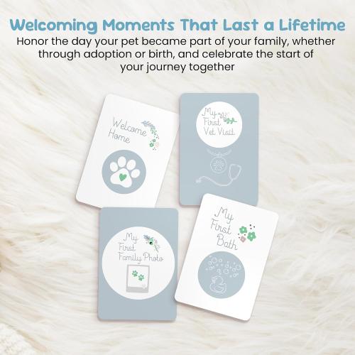 Pet Milestone Cards – Celebrate Your Pet’s Journey, Growth and Key Moments with Keepsake Cards - Perfect for Dogs, Cats, Puppies, and Kittens - Ideal as a Pet Adoption Gift, Pet Memory Book