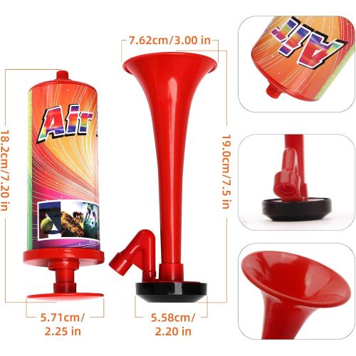 2Pack FARBIN Air Horn For Boating & Safety Dog Air Horn Bear Horn For Hiking Air Horns Loud for Safety Airhorns Horn Graduation Sports Events Party(Large ABS handheld horn 2PCS)