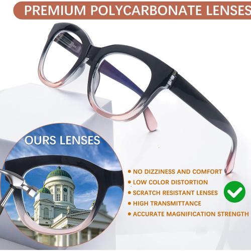 Oprah Style Reading Glasses for Women Blue Light Blocking 6 Pack Computer Readers Fashion Quality Eyeglasses