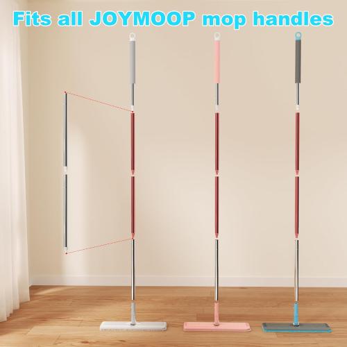 JOYMOOP Mop Handle Extension Rods, for Extending & Replacing Flat Mop, Stainless Steel Mop Handle Rods, Pack of 2 pcs Rods
