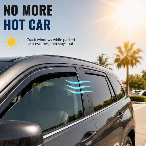 in-Channel Rain Guards for 2025-2026 Nissan Kicks (Not for Play) | Side Window Deflectors, Window Visors, All-Weather, UV Protection, Polycarbonate, Shatterproof, 4-Piece Set