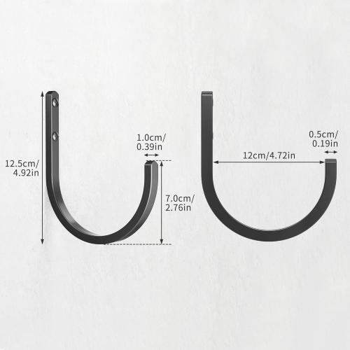 Garden Hose Holder Wall Mount - Aluminum Hose Hanger for Outside, Durable Wall-Mounted Hooks for Garden & Outdoor Use（2 Hooks）