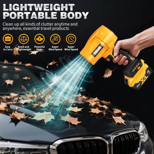 Electric Cordless Leaf Blower Dust Blower for DEWALT 20V Battery, High-Speed Motor Handheld Jet Fan Air Blower for Patio Cleaning, Lawn Care, Blowing Leaves and Dust (No Battery/Charger)
