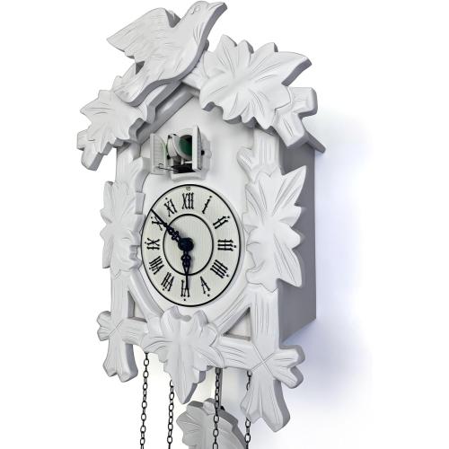Rylai Cuckoo Clock Large Wooden Wall Clock Handcrafted 13x9.5 Inch (BROWN)