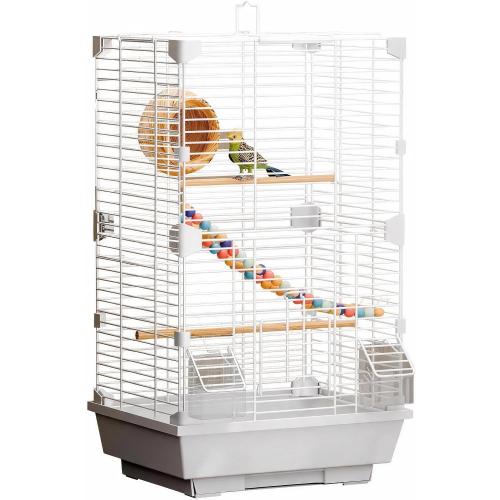Basic Bird Cage, 24.8inch Parrot Cage (24.8 x 14.6 x 11),Bird Cage with Ladder, Horizontal Bar, 2 Feeders, and Swing