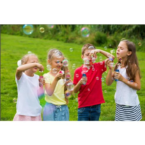 Bubble Gun Refill Solution Bottles (12 Pack of 2oz Bottles) Compatible with Most Bubble Shooter Guns Safe and Non-Toxic, Wand Not Included, Colors May Vary