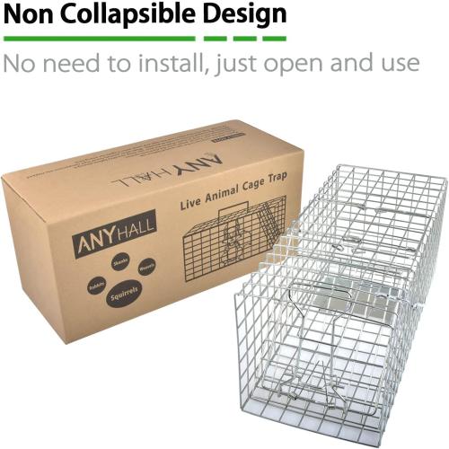 Heavy Duty Humane Live Animal Cage Trap for Squirrels, Weasels and Similar-Size Rodents - 17” x 7” x 7”