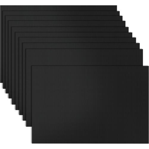 10-Pack Poster Board 24x36 Corrugated Plastic Sheets - 4mm, Extra Large Waterproof Blank Yard Sign for DIY Projects, Printing, Crafts, Presentations, Outdoor Displays, Signs - Black