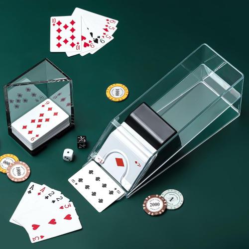 Honoson 6 Deck Blackjack Shoe and Discard Tray Acrylic, Clear
