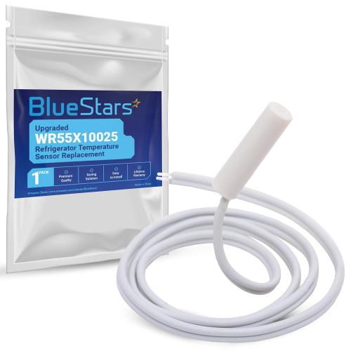 [Upgraded] BlueStars WR55X10025 Refrigerator Temperature Sensor for G.E