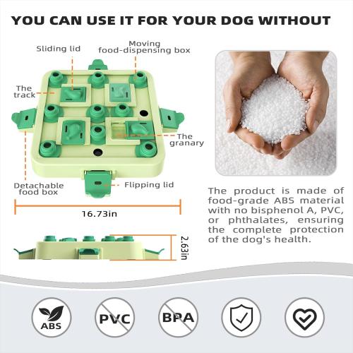 KADTC U.S. Brand & Design - 3 Levels of Challenge Dog Chess Puzzle Toy For Small/Medium/Large Smart Dogs Treat Puzzles Mental Stimulation Puppy Stimulating Enrichment Toys Interactive Brain Mind Games