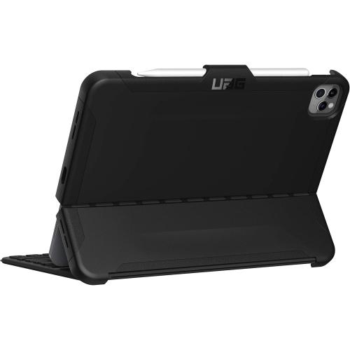 URBAN ARMOR GEAR UAG iPad Pro 12.9-inch (4th Gen, 2020) Case Slim Heavy-Duty Tough Military Drop Tested Rugged Protective Cover with Apple Pencil Holder (Requires Smart Keyboard Folio), Scout Black