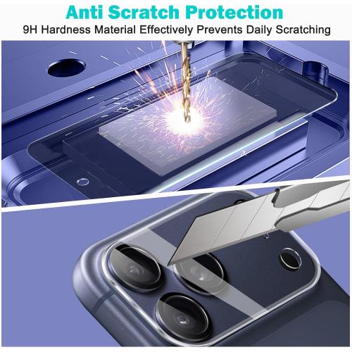 PEHAEL 3 3 Pack for iPhone 17 Pro Max Privacy Screen Protector with Camera Lens Protector Full Coverage Anti-Spy Tempered Glass Film 9H Hardness Easy Installation Bubble Free [6.9 inch]