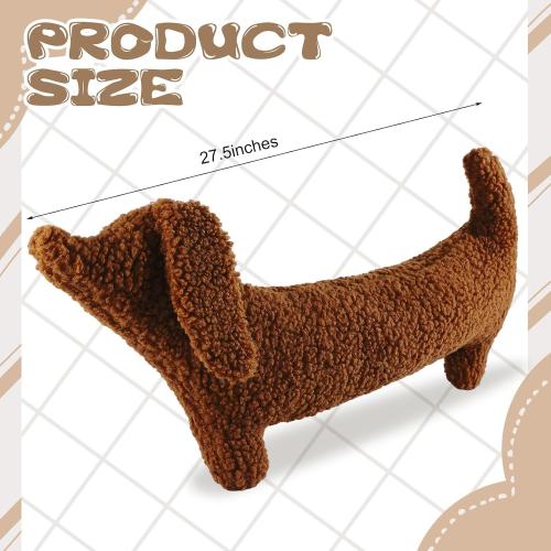 27.5 Inch Dachshund Pillow Long Weiner Dog Body Pillow Dachshund Plush Cushion Toy for Kids Sofa Chair Home Decoration