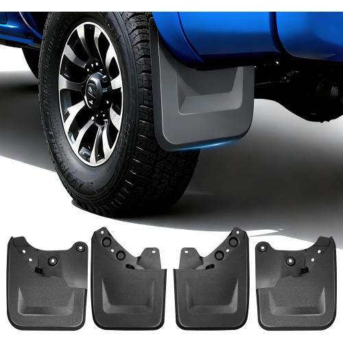 Upgraded Wide Mud Flaps Compatible with 2024-2026 Toyota Tacoma, Heavy-Duty Front & Rear Splash Guards, Custom-Fit Mudguards for Pickup Truck, Durable Fender Liners, No-Drill Installation Kit(4 PCS)