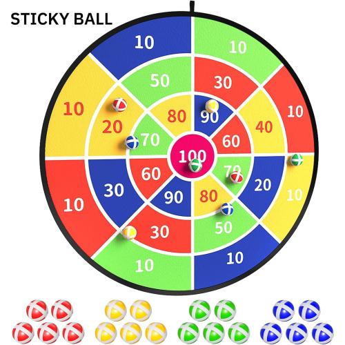 TEMI 29 Large Dart Board for Kids, Boys Toys Dartboards with 20 Balls, Indoor and Outdoor Sport Fun Party Play Game Toys, Birthday Gifts for Boys Girls 3 4 5 6 7 8 9 10 11 12 Years Old