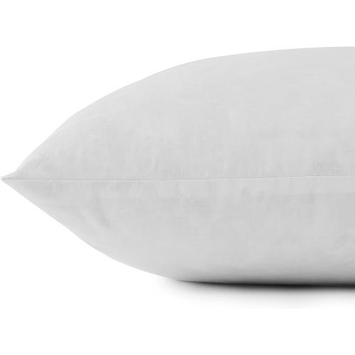Luxury Goose Down Feather Pillow Inserts - 20x20IN, Double Layered Down-Proof Design, Ultra-Soft Cover, High Fill Weight, Pack of 2, White