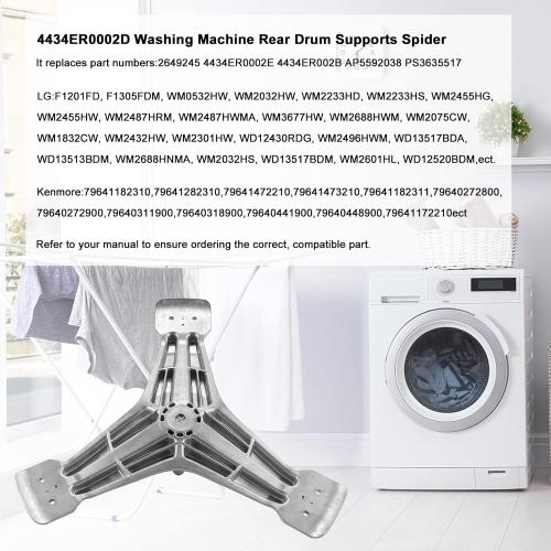 4434ER0002D 4434ER0002A Washer Spinner Support Replacement by AMI PARTS - Fits for L.G Washing Machine Replace Rear Drum Support Spider 4434ER0002B 4434ER0002E AP5592038
