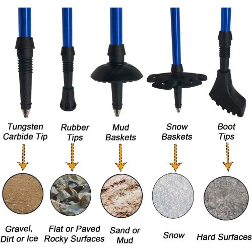 Aihoye Hiking Trekking Poles, 2 Pack Collapsible, Lightweight, Anti Shock, Walking Sticks, Adjustable Hiking Pole for Men and Women