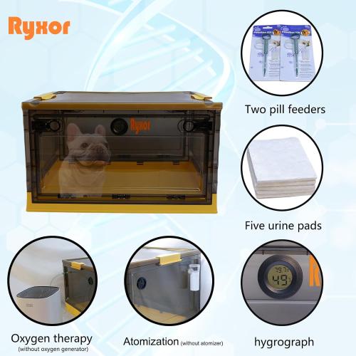 Pet Atomization Nest, Dedicated Folding Oxygen Tent, ICU Cage Cough Breathing Medical Box, Large PET Brooder Nursery for Cough Breathing Treatment Nebulization Box-Large