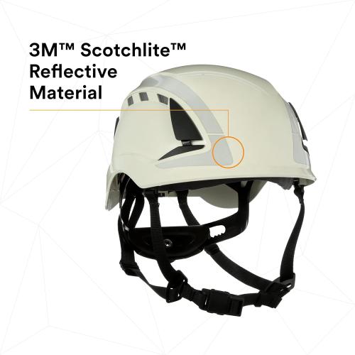 3M SecureFit Safety Helmet with 6 Point Suspension System and Chin Strap, for Construction and Heavy Infrastructure and Working at Height