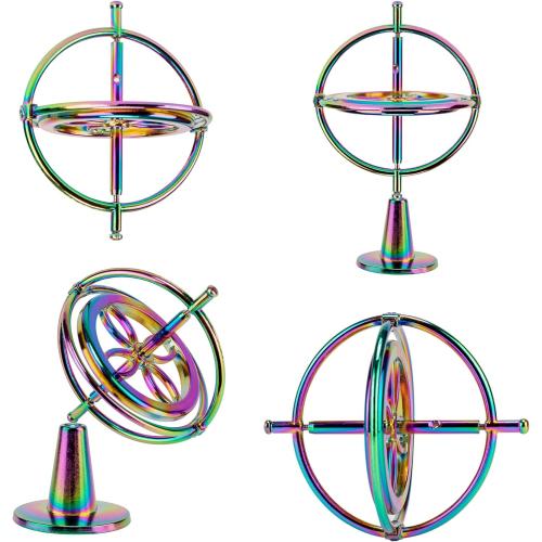 QLKUNLA Gyroscope Toy Metal Anti Gravity Rotating Desk Gyroscope Flying Motion Balance Physics Toy Educational Training Gift