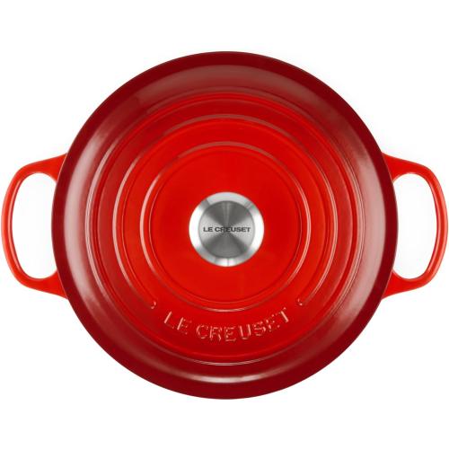 Le Creuset Enameled Cast Iron Signature Round Dutch Oven, 5.5 qt., Cerise