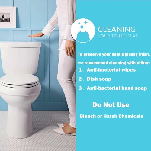 K-4636-RL-0 Elongated Toilet Seat Replacement for kohler 4636-RL-0 Elongated Bowl Toilet Seat Slow-Close, Soft Close toilet Seat and Lid, White