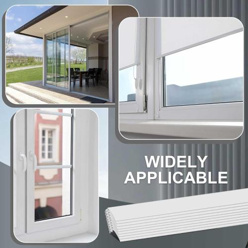 20 Pack Window Glazing 36 Snap in Vinyl Window Glazing Bead Frame Seal Snap Vinyl Trim Weather Resistant for Home Commercial Use (White)