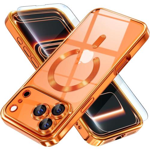 Misea Magnetic for iPhone 17 Pro Max Case Compatible MagSafe Orange