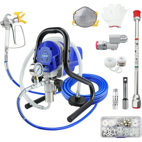 Airless Paint Sprayer 3000PSI 750W High Efficiency Airless Spraying Machine, Stand Power Painter with Paint Gun for DIY House, Wall, Fences Painting and Commercial Use