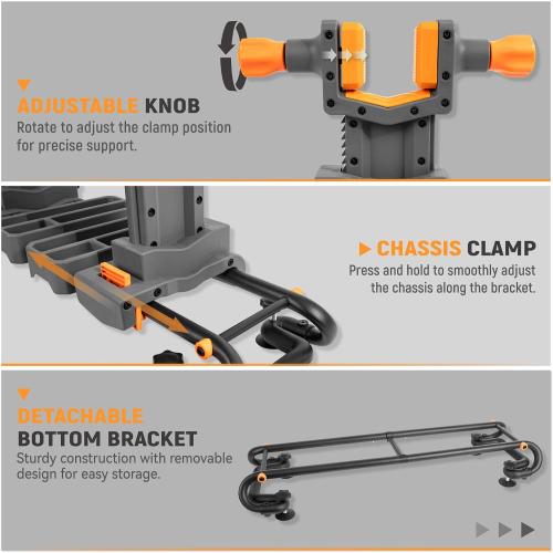 Adjustable Gun Holder - Professional Gunsmithing Tools for Gun Cleaning, Sight, and Maintenance with Jagged Base Stability and Non-Marring Rubber Contact Pads, Gun Accessories & Gifts for Men
