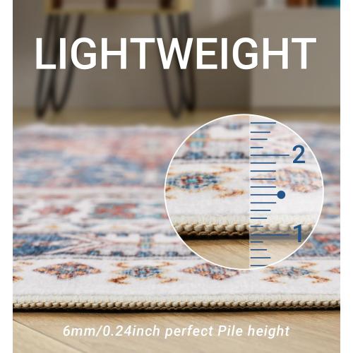 Size  9x12 Color Grey  Area Rugs,Stain Resistant Washable Rug,Ultra-Thin Rugs for Living Room,Bedroom,Non-Slip Backing Home Decor Large Area Rug (Navy Blue/Red,9'x12')