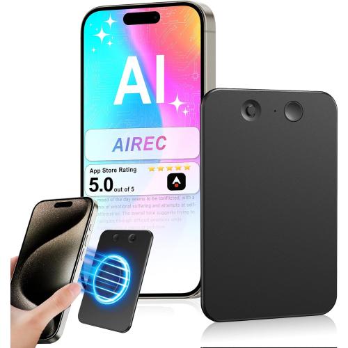 AI Voice Recorder,64GB Note Voice Recorder with Transcribe,Mind Mapping & AI Summary,Digital Voice Recorder with App,Audio Recorder for Lectures,Phone Calls,Meetings,Interviews Etc，Black