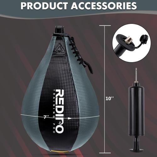 Boxing Speed Bag - PU Leather Speed Punching Ball for Boxing, MMA Training Speed Ball Reflex Ball Boxing Equipment, Punching Bag Workout Kicking Training Home Gym Exercise Speed Ball