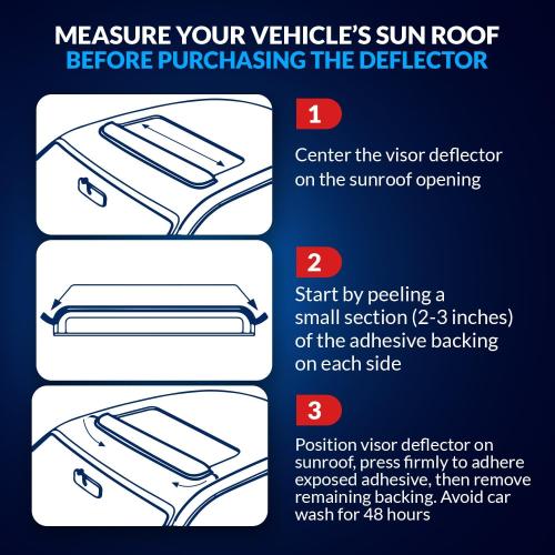 Sunroof Wind Deflector Car Sunroof Cover Compatible with 2007-2011 Honda CR-V | Waterproof Moonroof Auto Window Deflectors Visor Thickness 1.4mm 980mm 38.5 | Dark Smoke | Set of 1
