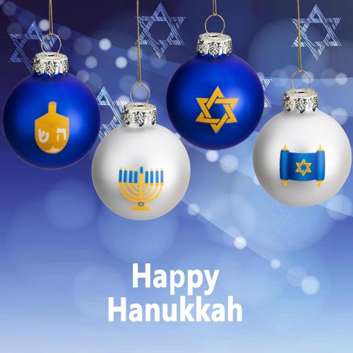 12pcs Glass Ball Ornaments, Star of David Hanukkah Ornament Balls, White and Blue Jewish Menorah Decorations for Tree (12 pcs)