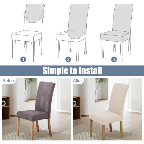 BIETYONE Chair Covers,Dining Room Chair Covers Set of 2,Stretch Kitchen Chair Cover,Washable Dining Chair Cover,Parsons Chair Slipcovers Protective,for Home,Restaurant,Banquet
