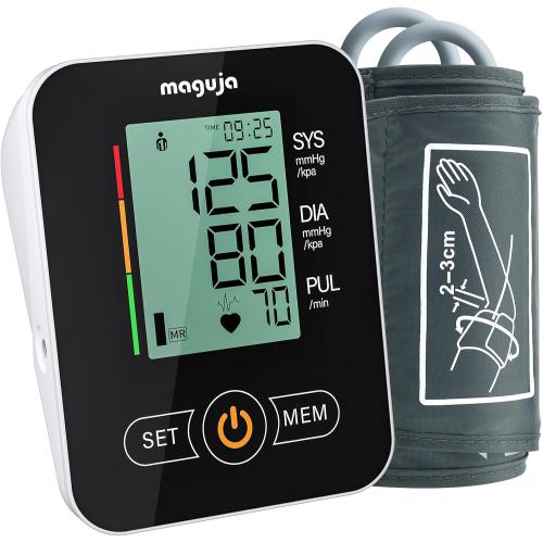 maguja Upper Arm Blood Pressure Monitor Auto Digital for Home Use(Black) | Blood Pressure Machine,One-Button Design BP Monitor with Adjustable Wide-Range Cuff for Adult Travel
