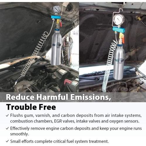 FIRSTINFO A1601 4 In 1 Intake Valve Combustion Chamber Cleaner, Fuel Injection Canister, Vacuum System Pressure Tester Kit